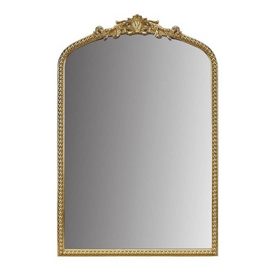 Lilbeth Beaded Arch Wall Decor Mirror Gold - Madison Park: Vintage-Inspired, Resin Details, MDF Frame