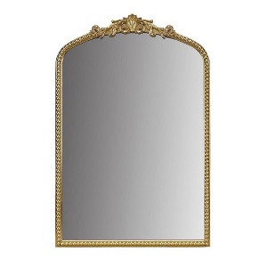 Lilbeth Beaded Arch Wall Decor Mirror Gold - Madison Park: Vintage-Inspired, Resin Details, MDF Frame - 1 of 4