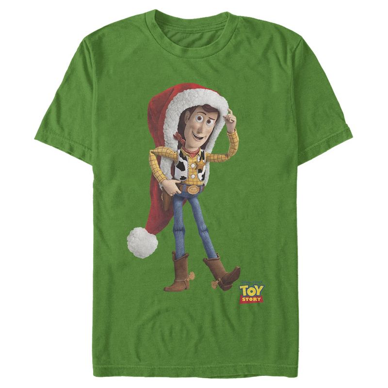 Men's Toy Story Christmas Woody Santa Claus T-Shirt, 1 of 5