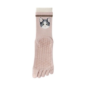 Anna-Kaci 1 Pair Animal Face Toe Socks with Anti-Slip Grip Bottom and Cartoon Embroidery - 1 of 4