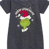 - Dr. Seuss - Merry Grinchmas Graphic Short Sleeve Fleece Dress - 2 of 4