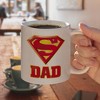 Superman Super Dad Shield Logo Ceramic Coffee Mug, Novelty Gift Mugs for Coffee, Tea and Hot Drinks, 11oz, White - 4 of 4