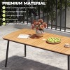 Pellebant 1.8m Patio Dining Table 4-6 People Durable WPC Tabletop Aluminum Frame Indoor/Outdoor Dining Table for Backyards Poolside Gardens - 3 of 4