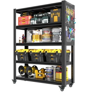 FONTOI Metal Storage Shelves, Adjustable Heavy Duty Shelving Unit, Standing Storage Rack Shelf Organizer - 1 of 4