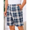 INSPIRE CHIC Men's Summer Lounge Elastic Waist Casual Plaid Sleep Shorts - 4 of 4