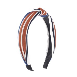Unique Bargains Grace Stripe Pattern Wide Cross Headbands1 Pc - 1 of 4