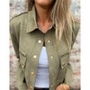 Coolmee Women's Cropped Suede Jacket Trendy Faux Leather Coats Motorcycle Fall Winter Jackets - 3 of 4