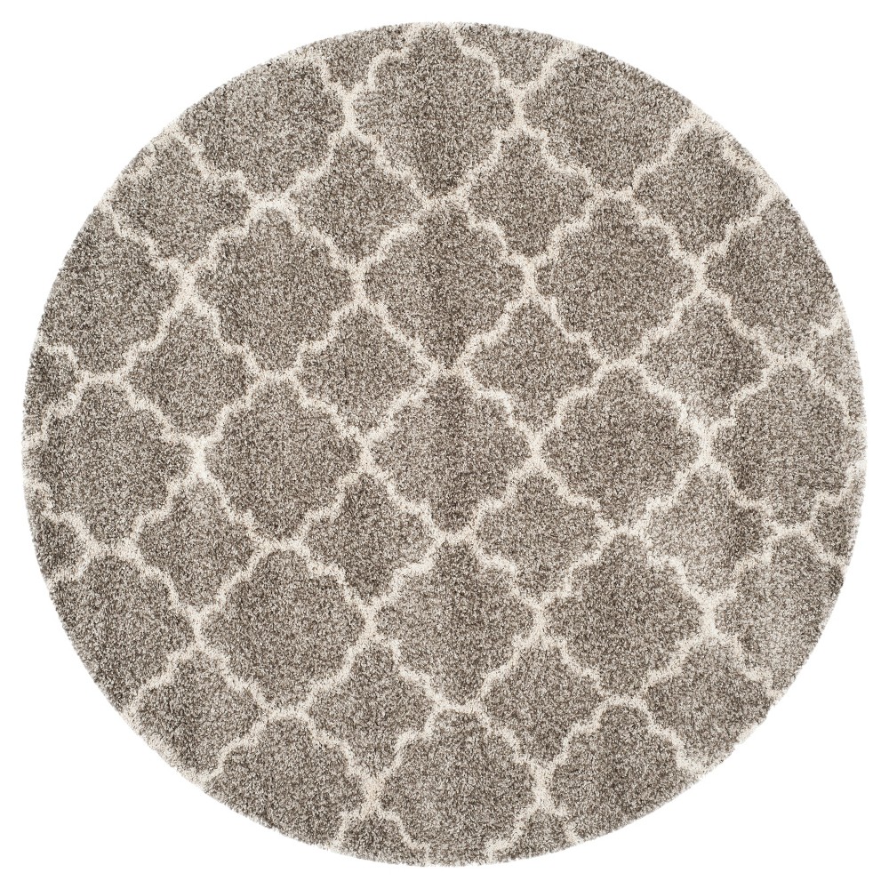 5'x5' Round Malia Rug Gray/Ivory Round - Safavieh