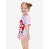 Disney Princess Belle 2 Piece Tankini Swimsuit Set Toddler Girl Rash Guard UPF 50+ Swimwear Summer Ruffle Swim Suit - 3 of 4