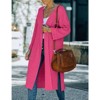 Coolmee Long Cardigan Sweaters for Women Ribbed Knit Open Front Long Sleeve Side Slit Fall Casual Coat - 2 of 4