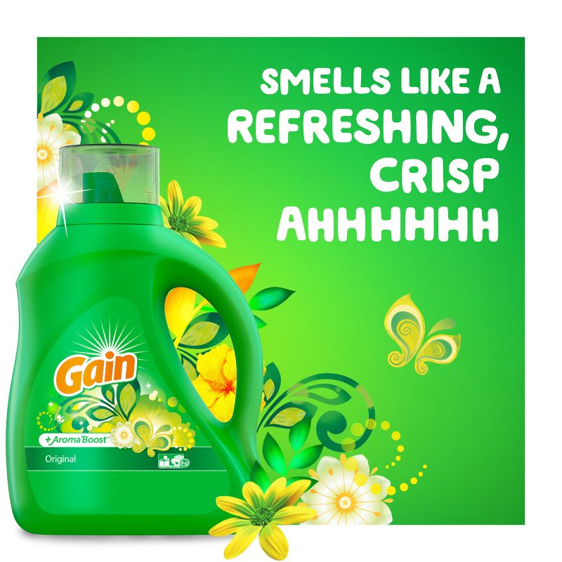 Gain + Aroma Boost Original Scent HE Compatible Liquid Laundry Detergent, 5 of 11