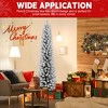 Dexmalle 6FT Flocked Pencil Christmas Tree with 358 Snowy Tips - 2 of 4