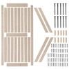 Karl Home 42 in. x 84 in. Unfinished Wood Sliding Barn Door with Hardware Kit - 4 of 4