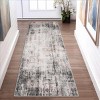 Abstract Area Rug Modern Artistic Design Ultra Thin Machine Washable Low Pile & Non-Slip Floor Cover for Contemporary Living Room Bedroom Playroom - 4 of 4