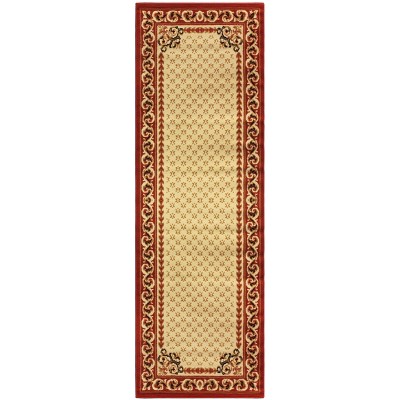 Traditional Floral Scroll Vines Border Indoor Runner or Area Rug by Blue Nile Mills