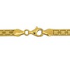 EVERLY JEWELRY | Yellow Plated Sterling Silver 4.5mm Fancy Herringbone Necklace - 16.5 inch - 2 of 4