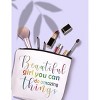 VeryMerryMakering Beautiful Girl You Can Do Amazing Things Makeup Bag - White - image 2 of 4