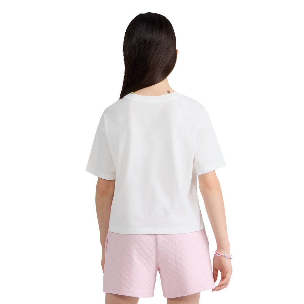 Converse® Girls' Short Sleeve Boxy Graphic T-Shirt - White - thumbnail 6