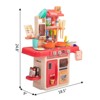 Infurnic Play Food and Toy Kitchens Kids Kitchen Playset Toys, Educational Toys Small Kitchen Counter, Ages 3-6 Years Old, Pink, 9"*18.5"*24.8" - 3 of 4