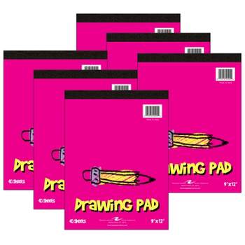 Roaring Spring Paper Products Kid's Drawing Pad, 9" x 12", 40 Sheets, Pack of 6