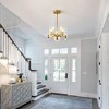 PAKOKULA 13 in. 5-Light Gold Modern Glam Semi-Flush Mount Ceiling Light with Clear Glass Shade - 4 of 4