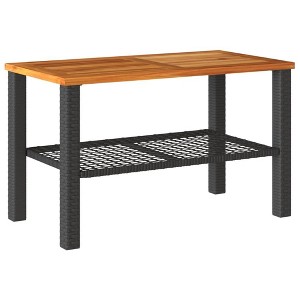 vidaXL Garden Table Black and Brown - 1 of 4