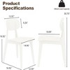 Hooseng Plastic Kitchen Chairs Set, Modern Dining Chairs Set of 4, Stackable Plastic Chair, Dining Room Chairs with Hollow Back - 3 of 4