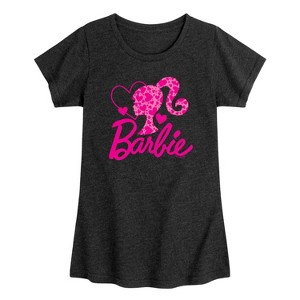 Girls' - Barbie - Logo Hearts Short Sleeve Graphic T-Shirt - 1 of 2