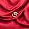 Slickblue Women's Gold Brass Ring with Citrine Yellow Synthetic Pearl - Round Shape, Perfect Statement Piece, Size 5-10 - 2 of 4