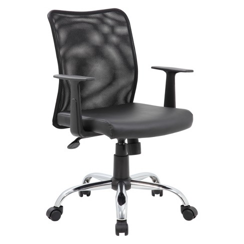 Fixed Arm Budget Mesh Task Chair Black Boss Office Products