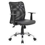 Fixed Arm Budget Mesh Task Chair Black - Boss Office Products