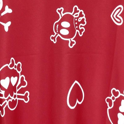 cartoon skull red