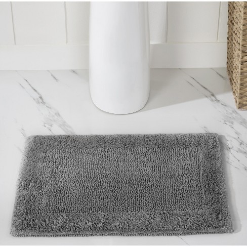 Set Of 5 Edge Collection Gray 100% Cotton Rectangle Bath Rug - Better ...