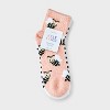 Women's Bees 2pk Cozy Quarter Crew Socks - Peach/White 4-10 - 2 of 3