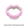 Unique Bargains Large Dog Paw Trio Cookie Cutter Hand Washable Stainless Steel Plastic Light Purple 3.6"x4.3"1.6" 1Pcs - 3 of 4