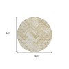 Beige Tan And Ivory Geometric Washable Indoor Outdoor Area Rug - 3 of 4