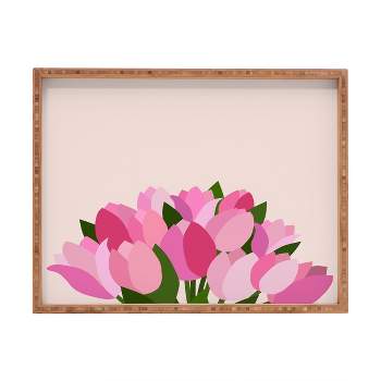 Daily Regina Designs Fresh Tulips Abstract Floral Rectangular Tray - Deny Designs