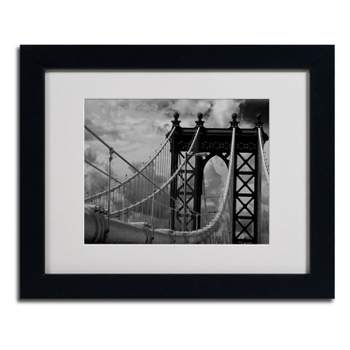 Trademark Fine Art -Yale Gurney 'Manhattan Bridge' Matted Framed
