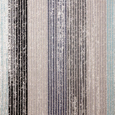 Gray and Blue Distressed Medallion Indoor/Outdoor Rug