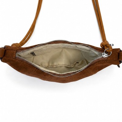Сумки Alilang Soft Faux Suede Crossbody Shoulder Bag Adjustable Strap Compact Everyday Crescent Purse, Cherry Red — фото 3