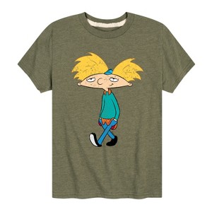 Boys' - Hey Arnold! - Distressed Arnold Short Sleeve Graphic T-Shirt - 1 of 4