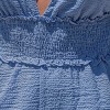 Women's Chic Textured Ruffle Trim Romper with Plunging Neckline - Cupshe - 3 of 4