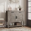 Farmhouse Entrance Table with 2 Doors and 2 Drawers, Wooden Console Table with Storage,Coffee Bar Closet,Sofa Table for Kitchen, Hallway, Dining Room - 4 of 4