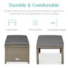 Best Choice Products Set of 2 Multipurpose Patio Wicker Ottomans w/ Removable Cushions - 2 of 4