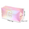 Unique Bargains Women's Durable Letter C Cosmetic Bag Pink 1 Pc - 2 of 3
