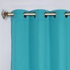 Classic Modern Solid Room Darkening Semi-Blackout Curtains, Grommets, Set of 2 by Blue Nile Mills - 2 of 4
