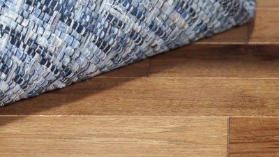 Coastal Breeze Blue Cotton Flat Woven 3' x 5' Reversible Area Rug