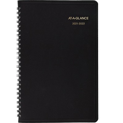 AT-A-GLANCE 2021-2022 5" x 8" Academic Planner Black 70-101-05-22