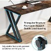 PAGED Computer Desk with Z-Shaped Metal Legs, Modern Office Desk with Wood Desktop for Living Room - 2 of 4
