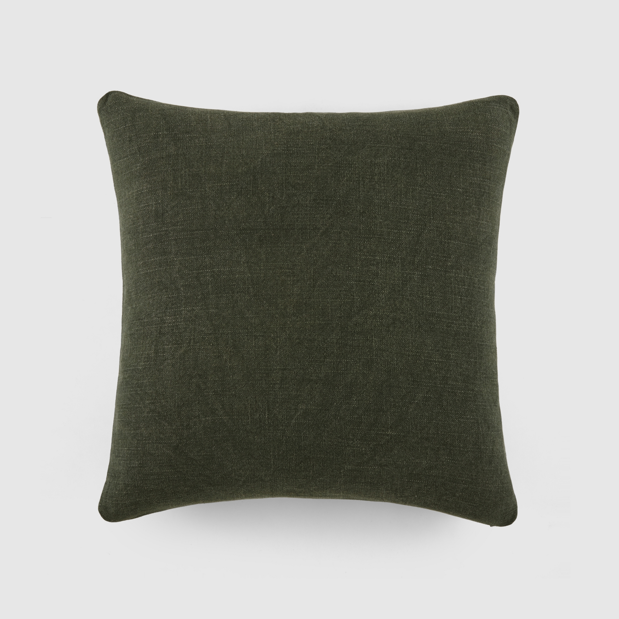 Stone Washed and Distressed Cotton Decor Throw Pillow Cover And Pillow Insert Set - Becky Cameron, Stone Washed Olive, 20 x 20